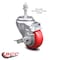 Service Caster 3 Inch Red Polyurethane Wheel Swivel 3/8 Inch Threaded Stem Caster with Brake SCC-TS20S314-PPUB-RED-TLB-381615 - alternate 4
